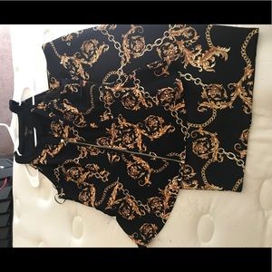 Sexy two piece skirt set